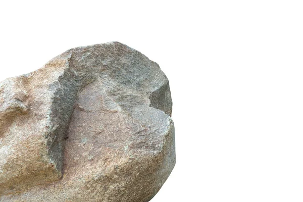 Камень Скалы Расположен Часть Горной Породы Изолированы Белом Фоне — стоковое фото