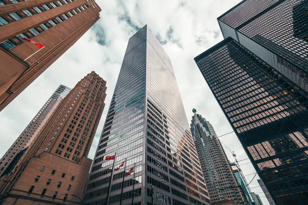 Edifici Uffici Alti Fino Cielo Nel Distretto Finanziario Nel Centro — Foto Stock