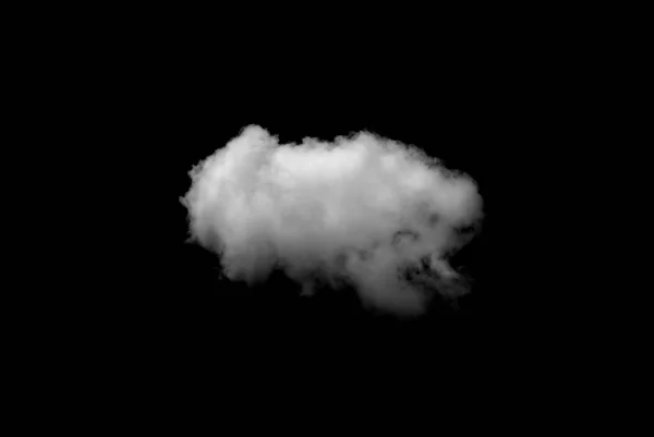 Nube Blanca Sobre Fondo Negro — Foto de Stock