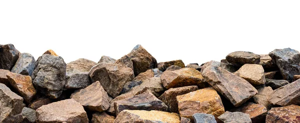 Großer Felsen Isoliert Auf Weiß Das Hat Folgen — Stockfoto