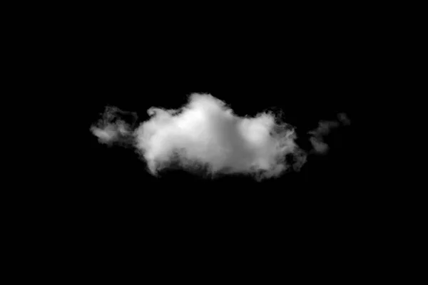 White Cloud Black Background — Stock Photo, Image