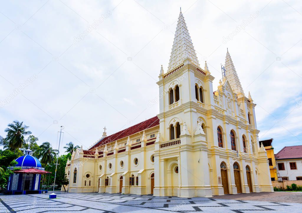 Santa Cruz Basilica at Fort Kochi, Kerala, India.
