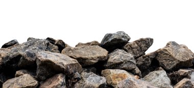 Big rock isolated on white. This has clipping path. clipart