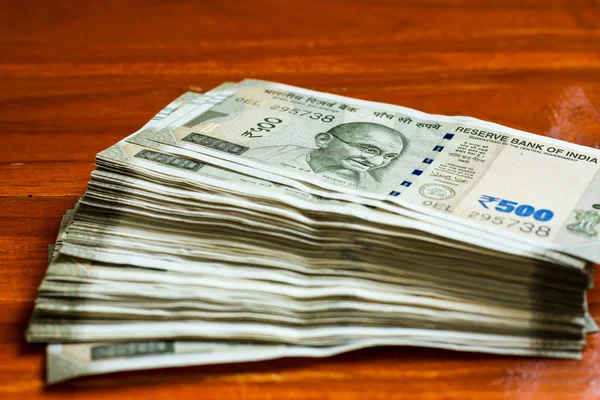 Hint Rupisi Banknotlar Yakın Çekim — Stok fotoğraf