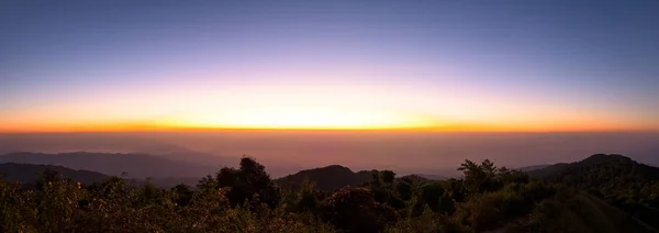 Hermosas Montañas Panorámicas Amanecer — Foto de Stock