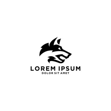 Kurt Soyut şablon logo tasarımı.