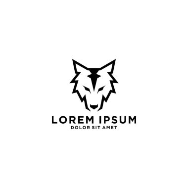 Kurt Soyut şablon logo tasarımı.