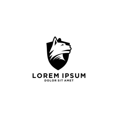 Kurt Soyut şablon logo tasarımı.