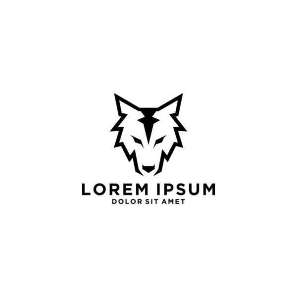 Desain Logo Templat Abstrak Wolf — Stok Foto