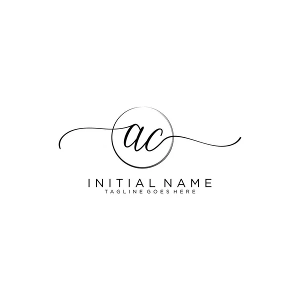 Logo Initial Vecteur Beauty Logo Manuscrit Signature Initiale — Photo