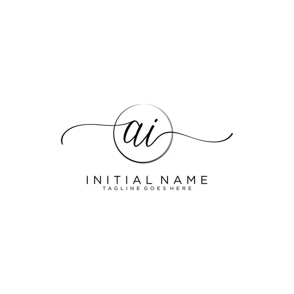 Beauty Vector Initial Logo Handwriting Logo Initial Signature — Stock Photo, Image