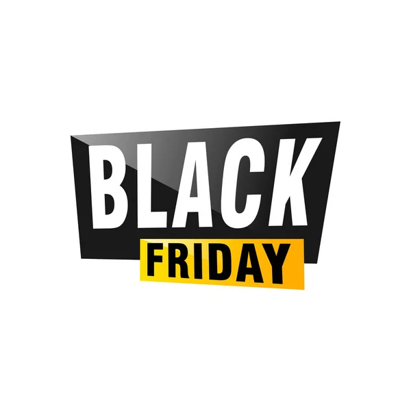 Black Friday Sale Inscription Design Template Black Friday Banner Vector — Stock Vector