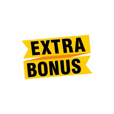 Vektör Illustration Red Extra bonus etiketi. Modern Web Sancak Elemanı