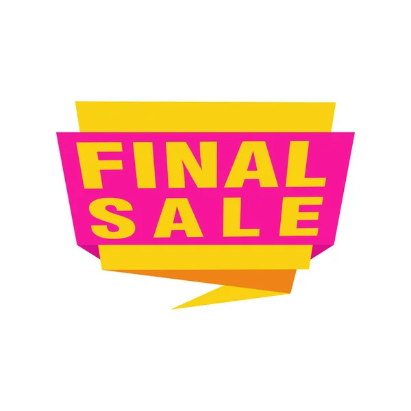 Final Sale Banner Poster Background Big Sale Special Offer Discounts — Stock Vector