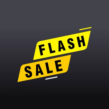 Flaş Satış afiş şablonu tasarımı. Vektör illüstrasyonu.