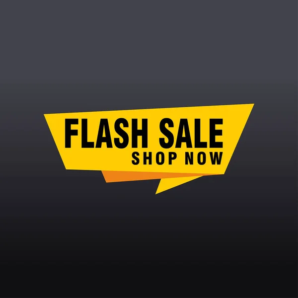 Flash Sale Banner Vorlage Entwerfen Vektor Illustration — Stockvektor