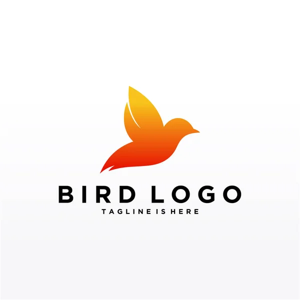 Modelo Vetor Design Logotipo Pássaro Abstrato Creative Dove Logotype Ícone — Vetor de Stock