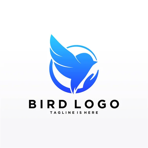 概要鳥のロゴデザインベクトルテンプレート クリエイティブ鳩ロゴタイプビジネス技術コンセプトシンボルアイコン — ストックベクタ
