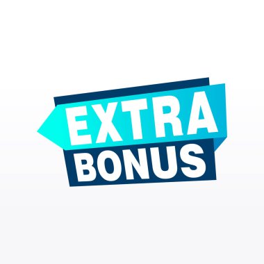 Vektör Illustration Red Extra bonus etiketi. Modern Web Sancak Elemanı