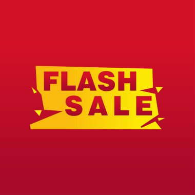 Flaş Satış afiş şablonu tasarımı. Vektör illüstrasyonu.