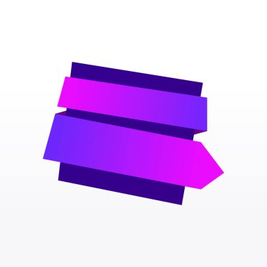 Düz doğrusal promosyon şerit afiş, kaydırma, fiyat etiketi, etiketi, rozet, poster. Vektör çizim