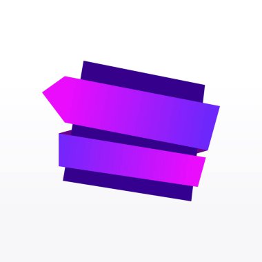 Düz doğrusal promosyon şerit afiş, kaydırma, fiyat etiketi, etiketi, rozet, poster. Vektör çizim