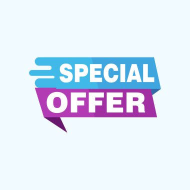 Özel teklif vektör kurdele tasarım şablonu. Bayrak satışı etiketi. Piyasa özel fiyat indirimi etiketi