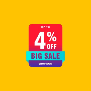 4 indirim, Etiketler için Satış Vektörü rozetleri, Etiketler, Afişler, Etiketler, Web Çıkartmaları, Yeni Teklif. İndirimli origami işaret pankartı