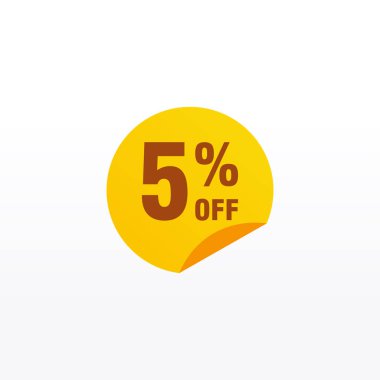 5 indirim, Etiketler için Satış Vektörü rozetleri, Etiketler, Afişler, Etiketler, Web Çıkartmaları, Yeni Teklif. İndirimli origami işaret pankartı