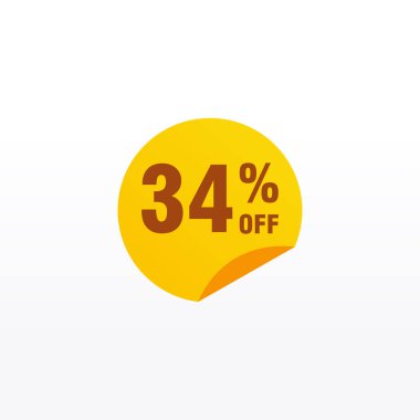 34 indirim, Etiketler için Satış Vektörü rozetleri, Etiketler, Afişler, Etiketler, Web Çıkartmaları, Yeni Teklif. İndirimli origami işaret pankartı