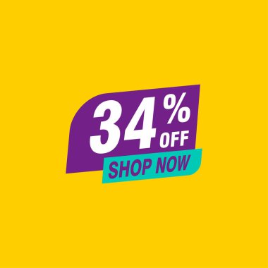 34 indirim, Etiketler için Satış Vektörü rozetleri, Etiketler, Afişler, Etiketler, Web Çıkartmaları, Yeni Teklif. İndirimli origami işaret pankartı