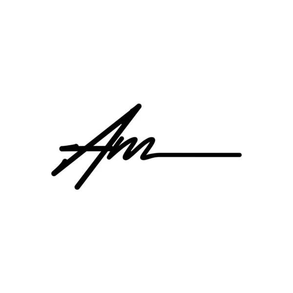 Diseño Inicial Del Logotipo Signature Logotipo Para Moda Fotografía Boda — Vector de stock