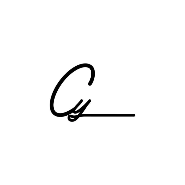 Diseño Inicial Del Logotipo Signature Logotipo Para Moda Fotografía Boda — Archivo Imágenes Vectoriales