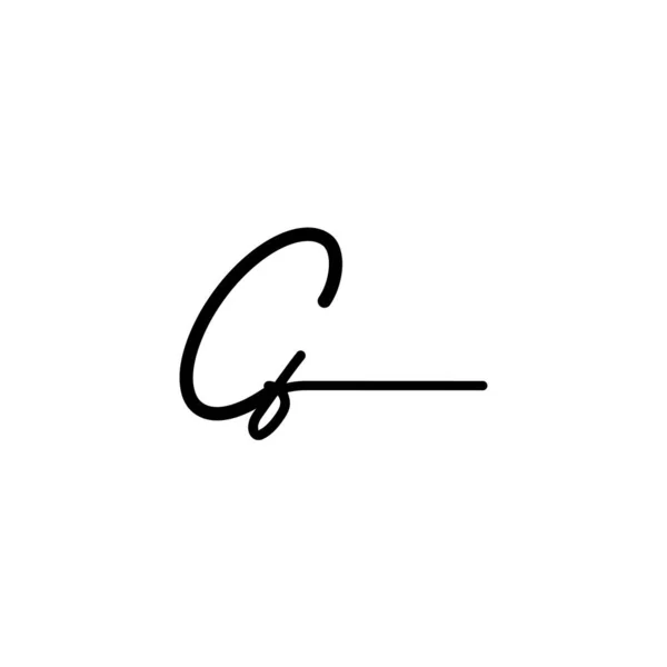 Diseño Inicial Del Logotipo Signature Logotipo Para Moda Fotografía Boda — Vector de stock