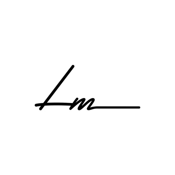 Diseño Inicial Del Logotipo Signature Logotipo Para Moda Fotografía Boda — Vector de stock