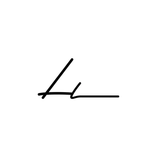 Diseño Inicial Del Logotipo Signature Logotipo Para Moda Fotografía Boda — Vector de stock