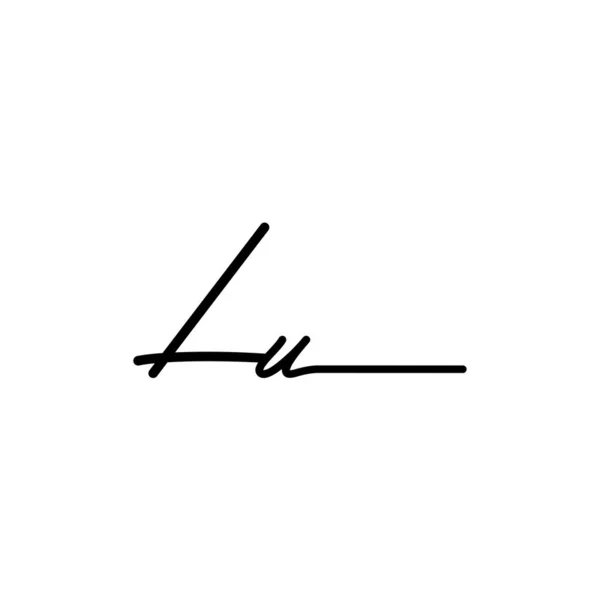 Diseño Inicial Del Logotipo Signature Logotipo Para Moda Fotografía Boda — Vector de stock