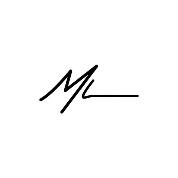 Diseño Inicial Del Logotipo Signature Logotipo Para Moda Fotografía Boda — Vector de stock