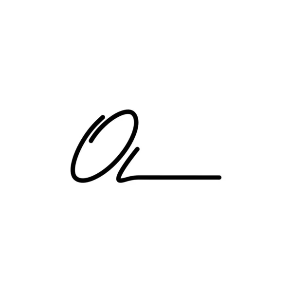 Initial Signature Logo Design Logo Für Mode Fotografie Hochzeit Schönheit — Stockvektor