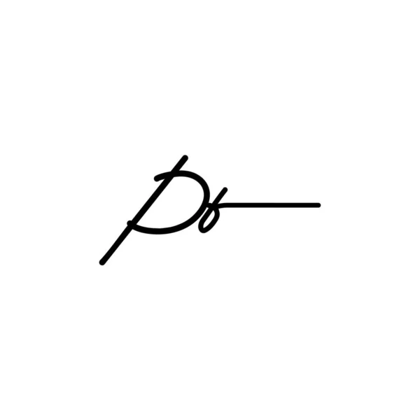 Diseño Inicial Del Logotipo Signature Logotipo Para Moda Fotografía Boda — Vector de stock