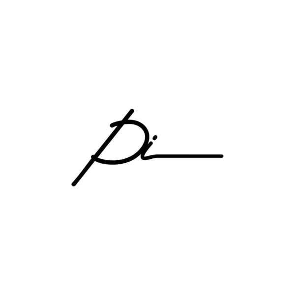 Initial Signature Logo Design Logo Für Mode Fotografie Hochzeit Schönheit — Stockvektor