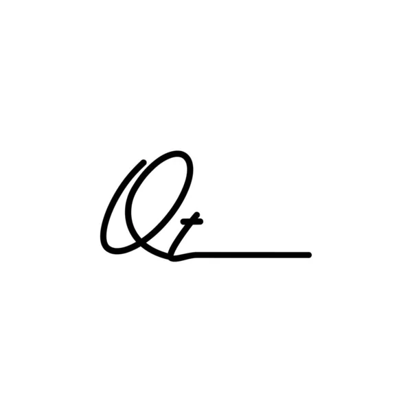 Diseño Inicial Del Logotipo Signature Logotipo Para Moda Fotografía Boda — Archivo Imágenes Vectoriales