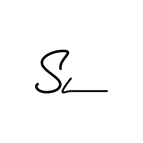 Initial Signature Logo Design Logo Für Mode Fotografie Hochzeit Schönheit — Stockvektor