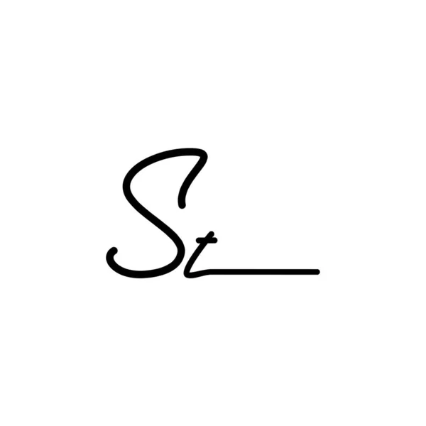 Initial Signature Logo Design Logo Für Mode Fotografie Hochzeit Schönheit — Stockvektor