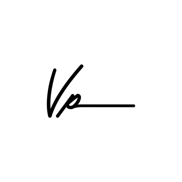 Initiële Handtekening Logo Ontwerp Logo Voor Mode Fotografie Bruiloft Schoonheid — Stockvector