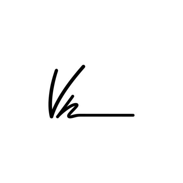 Diseño Inicial Del Logotipo Signature Logotipo Para Moda Fotografía Boda — Vector de stock