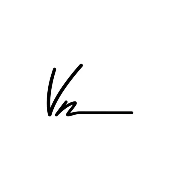 Diseño Inicial Del Logotipo Signature Logotipo Para Moda Fotografía Boda — Vector de stock