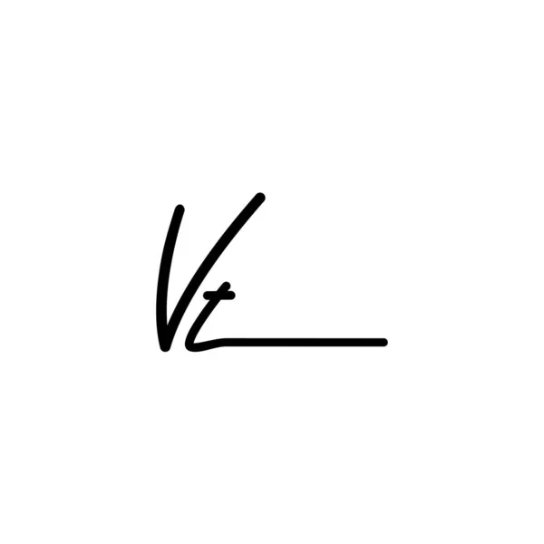 Diseño Inicial Del Logotipo Signature Logotipo Para Moda Fotografía Boda — Vector de stock