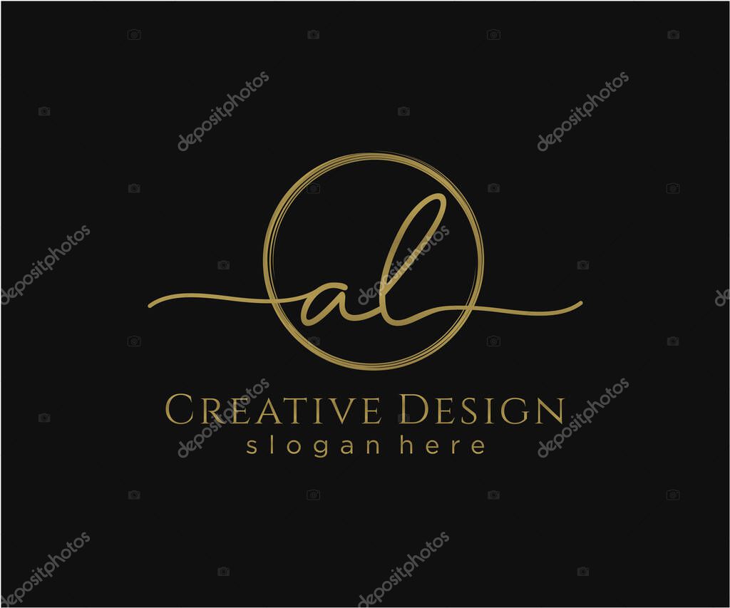Initial handwriting logo design. Logo for fashion,photography, wedding, beauty, business company.