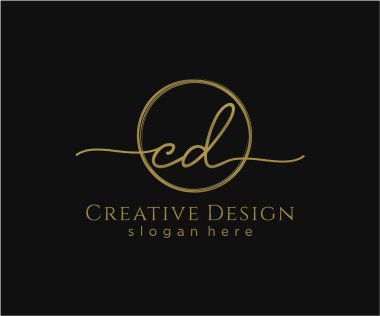 İlk el yazısı logosu tasarımı. Moda, fotoğrafçılık, düğün, güzellik, iş dünyası logosu.